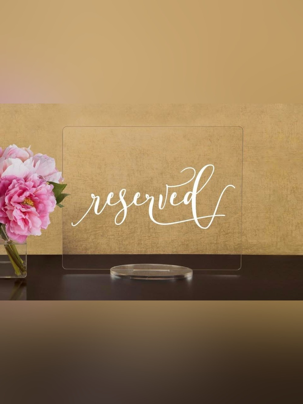 Reserved Acrylic Sign